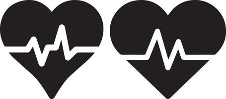 heartbeat pulse icon. Heart icon with a plus vector