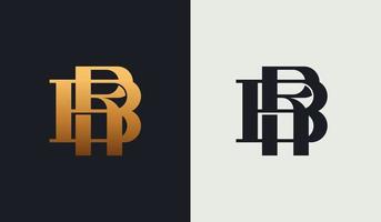 plantilla inicial de logotipo de monograma br rb br. logotipo de icono de letra basado en inicial vector