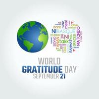 vector graphic of world gratitude day good for world gratitude day celebration. flat design. flyer design.flat illustration.