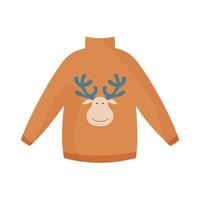 sweater with deer print vector