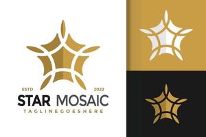 diseño de logotipo de mosaico estrella abstracto, vector de logotipos de identidad de marca, logotipo moderno, plantilla de ilustración vectorial de diseños de logotipo
