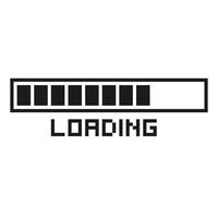 pixel illustration loading icon progress bar vector