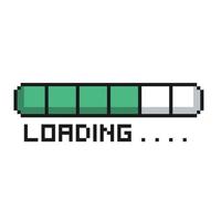 pixel illustration loading icon progress bar vector