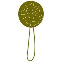 Icon of a hand drawn doodle lollypop.Single design graphic element. vector