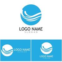 Water wave icon vector illustration design logo