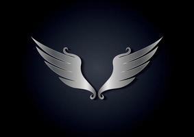 Silver luxury wings vector illustration