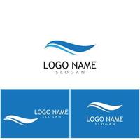 Water wave icon vector illustration design logo