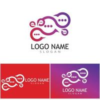 Speech bubble Logo template vector illustration