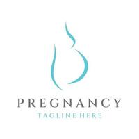 Abstract Logo design of mother or pregnant woman or baby. Logos for clinics, pharmacies and hospitals. vector