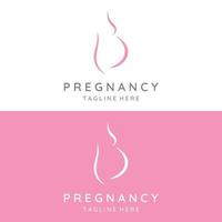 Abstract Logo design of mother or pregnant woman or baby. Logos for clinics, pharmacies and hospitals. vector