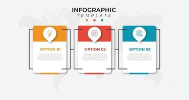 Timeline infographic design element and number options. Business concept with 3 steps. Can be used for workflow layout, diagram, annual report, web design. Vector business template for presentation.