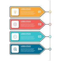 Timeline infographic design element and number options Business concept with 4 steps vector