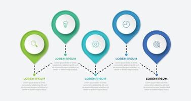 visualización de datos comerciales. icono infográfico de tiempo diseñado para plantilla de fondo abstracto vector