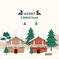 Christmas background in flat design. - Vector. vector