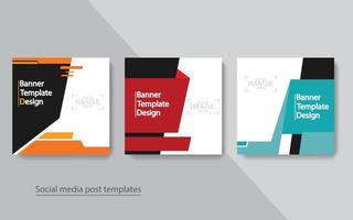 establecer diseño de publicación de banner en redes sociales. vector