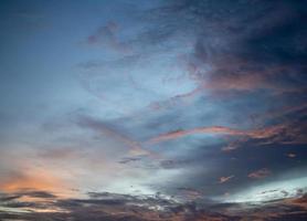 Sky and clouds at sunset. it is beautiful red and orange colors of sunrise or sunset. photo