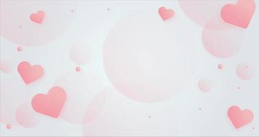 Cute Heart and buble video background animation