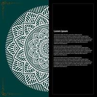 Luxury mandala ornate background for wedding invitation  book cover with mandala element style vector