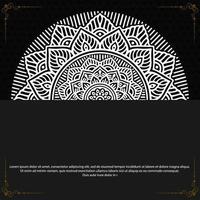 Luxury mandala ornate background for wedding invitation  book cover with mandala element style vector