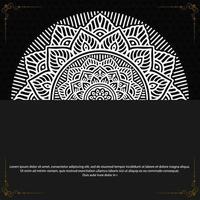 Luxury mandala ornate background for wedding invitation  book cover with mandala element style vector