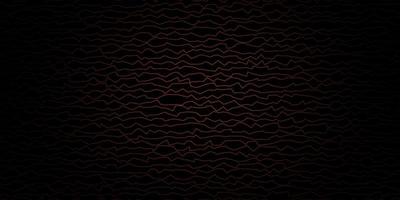 Dark Brown vector pattern with curved lines.