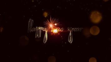 Happy New year  golden text effect Cinematic Title