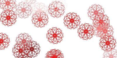 Light red, yellow vector natural artwork with flowers.