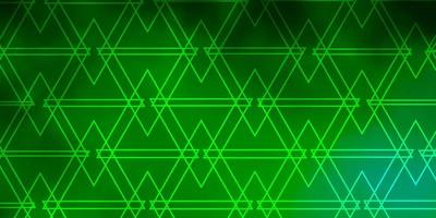 textura de vector verde claro con estilo triangular.