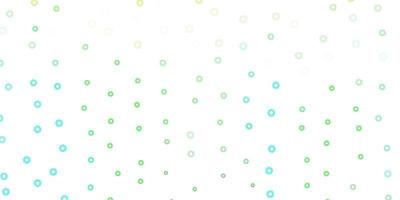 Light blue, green vector background with spots.