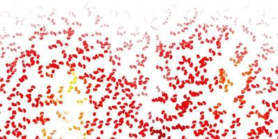 Light red, yellow vector background with random forms.