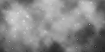 Light Gray vector background with small and big stars.