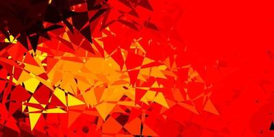 Light red, yellow vector texture with random triangles.