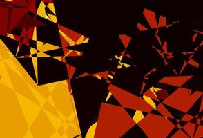 Dark Yellow vector background with random forms.