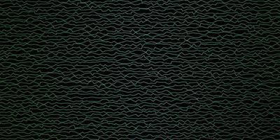 Dark Green vector pattern with curved lines.