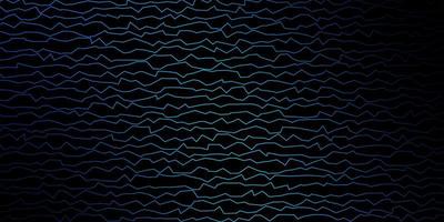 Dark BLUE vector background with wry lines.