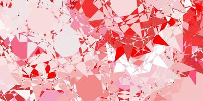 Light red vector background with triangles.