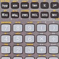 keys of scientific calculator with mathematical functions photo