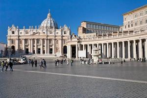 St.Peter Square and St Peter Basilica in Vatican photo