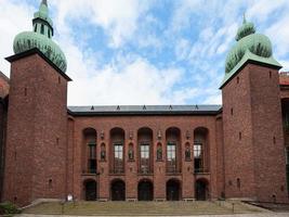 view of City Hall Stadshuset from courtyard photo