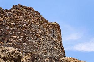 muro del antiguo castillo normando foto