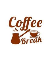 Coffee break logo design vector