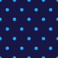 Blue Polka Dot On Royal Blue Background, Seamless Vector Pattern. Modern Minimalist Art Background, Design For Fabrics,  Wrapping Paper, Printing and Fashion.