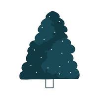 arbol de navidad con nieve vector