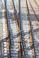 rails on railroad photo