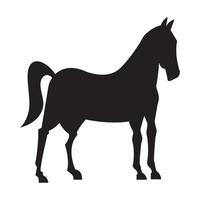 estilo de silueta de caballo semental vector