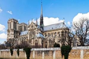 cathedral Notre-Dame de Paris and Seine river photo