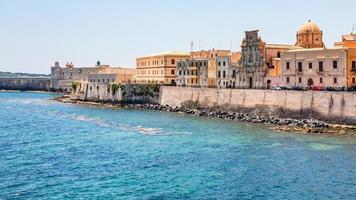 embankment in Syracuse city in Sicily photo