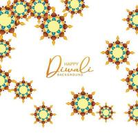 Beautiful happy diwali greeting card background vector