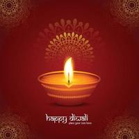 Illustration or greeting card for happy diwali festival holiday background vector