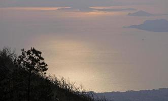 View from Mount Vesuvius at dusk photo